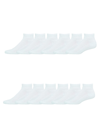 Hanes mens X-temp Cushioned Ankle Socks, 12-pair Pack Casual Sock, Black, 6 12 US