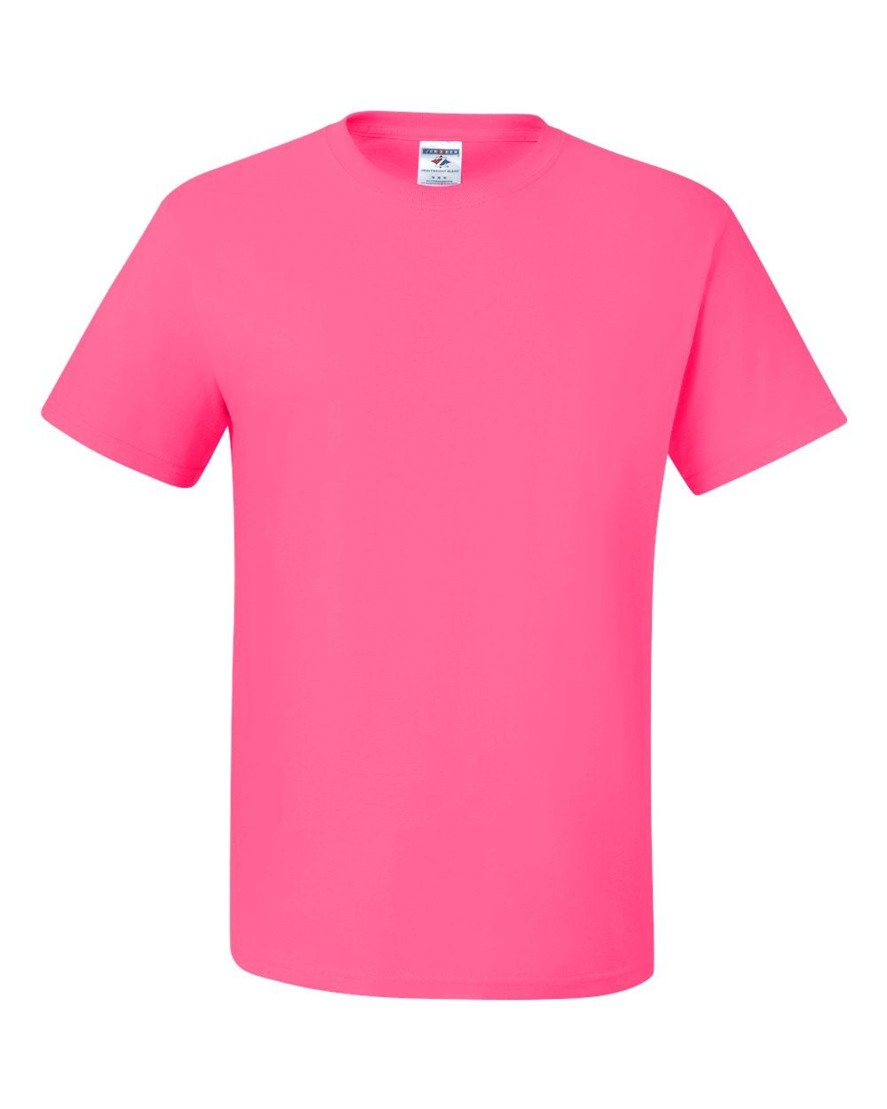Jerzees Men's Shoulder To Shoulder Taping T-Shirt, X Large, Neon Pink