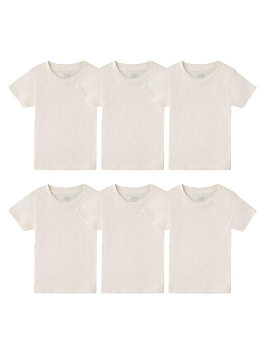 Fruit of the Loom Toddler Boys Cotton Crew Nect T Shirt 6 Pack Natural