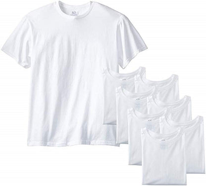 Fruit of the Loom Men's Softer Crew T-shirt, White, Small(Pack of 8)