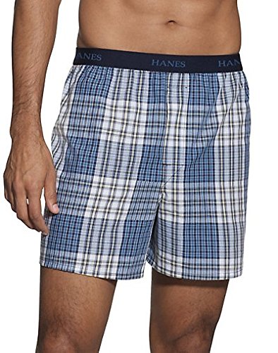 Hanes Classics Men's TAGLESS Boxer with Comfort Flex Waistband 5-Pack XL Black