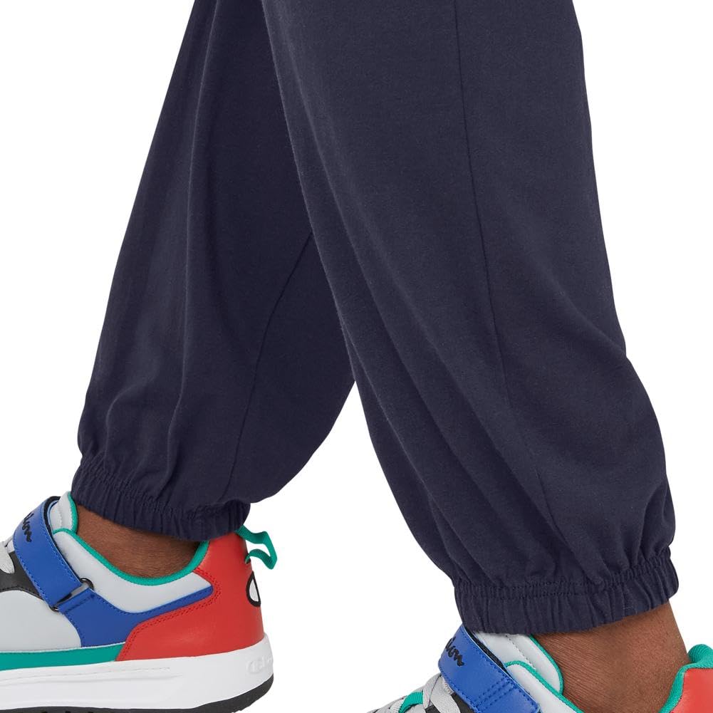 Champion, Lightweight Lounge, Jersey Knit Casual Pants for Men (Reg. or Big, Navy C Patch Logo, XX-Large Tall
