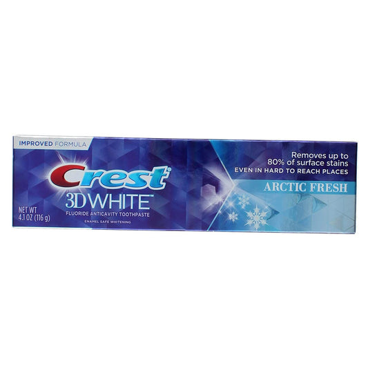 Crest 3D White Fluoride Anticavity Toothpaste, Arctic Fresh, 4.1 Ounce