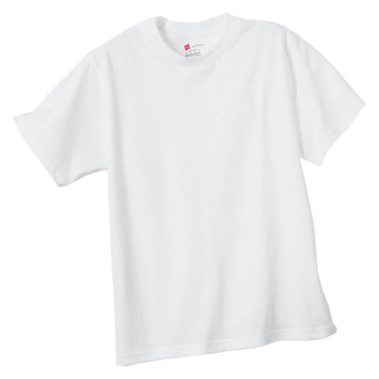 Hanes Big Boys' Crew Style Undershirt, White, X-Large(Pack of 4)