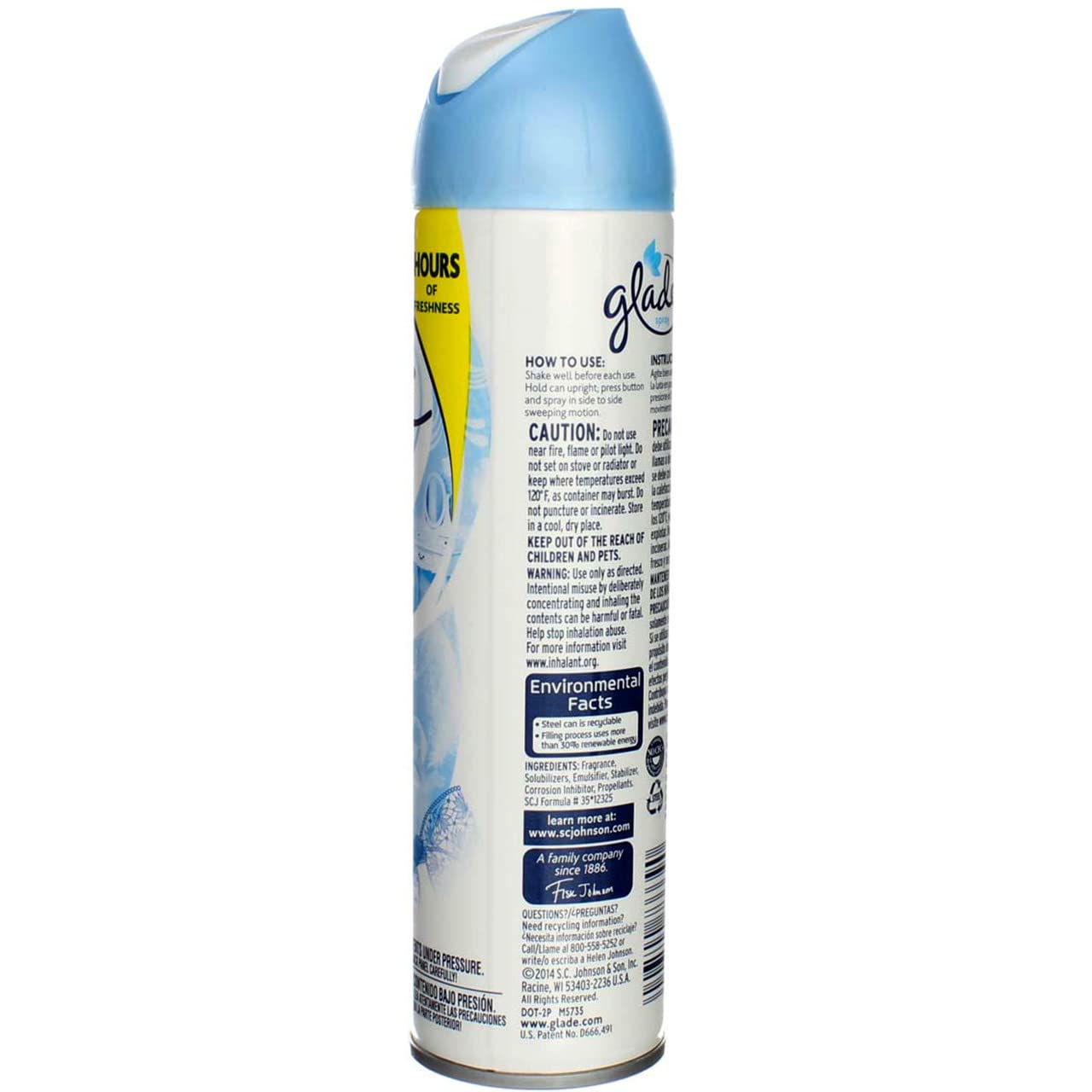 Glade Aerosol Air Freshener, Powder Fresh, 8 Ounce (Pack of 6)