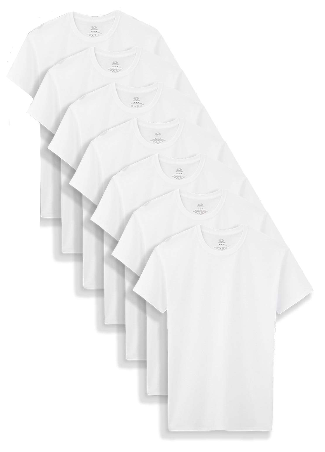 Fruit of the Loom 7-Pack Boys White Crew T-Shirts B7P525B (X-Large 18-20)