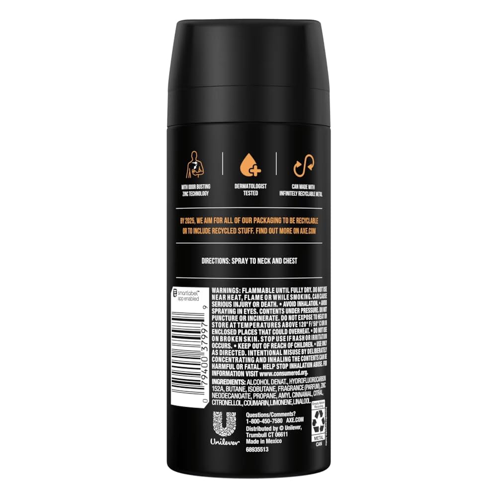Axe Body spray, Dark Temptation Size 4 Ounce (Pack of 6) by AXE