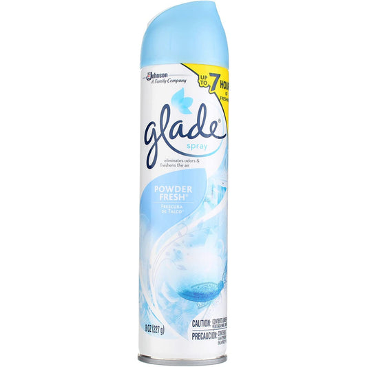 Glade Aerosol Air Freshener, Powder Fresh, 8 Ounce (Pack of 6)