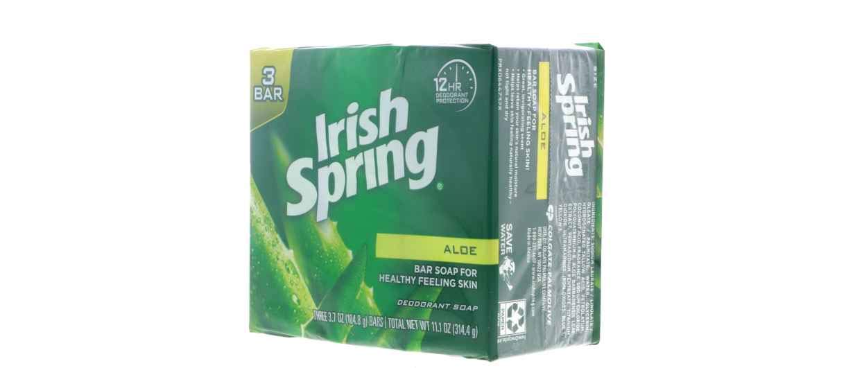 Irish Spring Deodorant Soap Aloe 4 oz. 3-Count (Pack of 18)