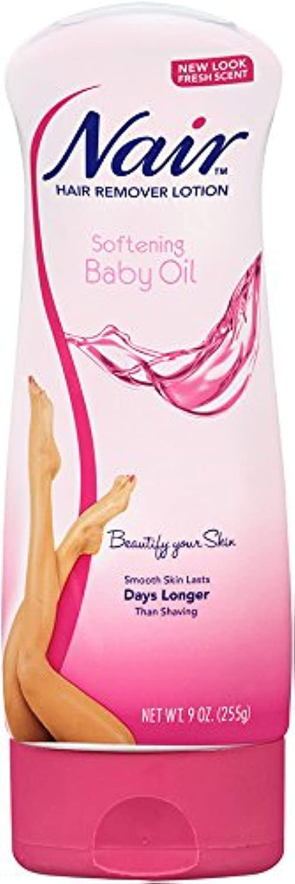 Nair Hair Remover Lotion Softening Baby Oil 9oz (6 Pack)