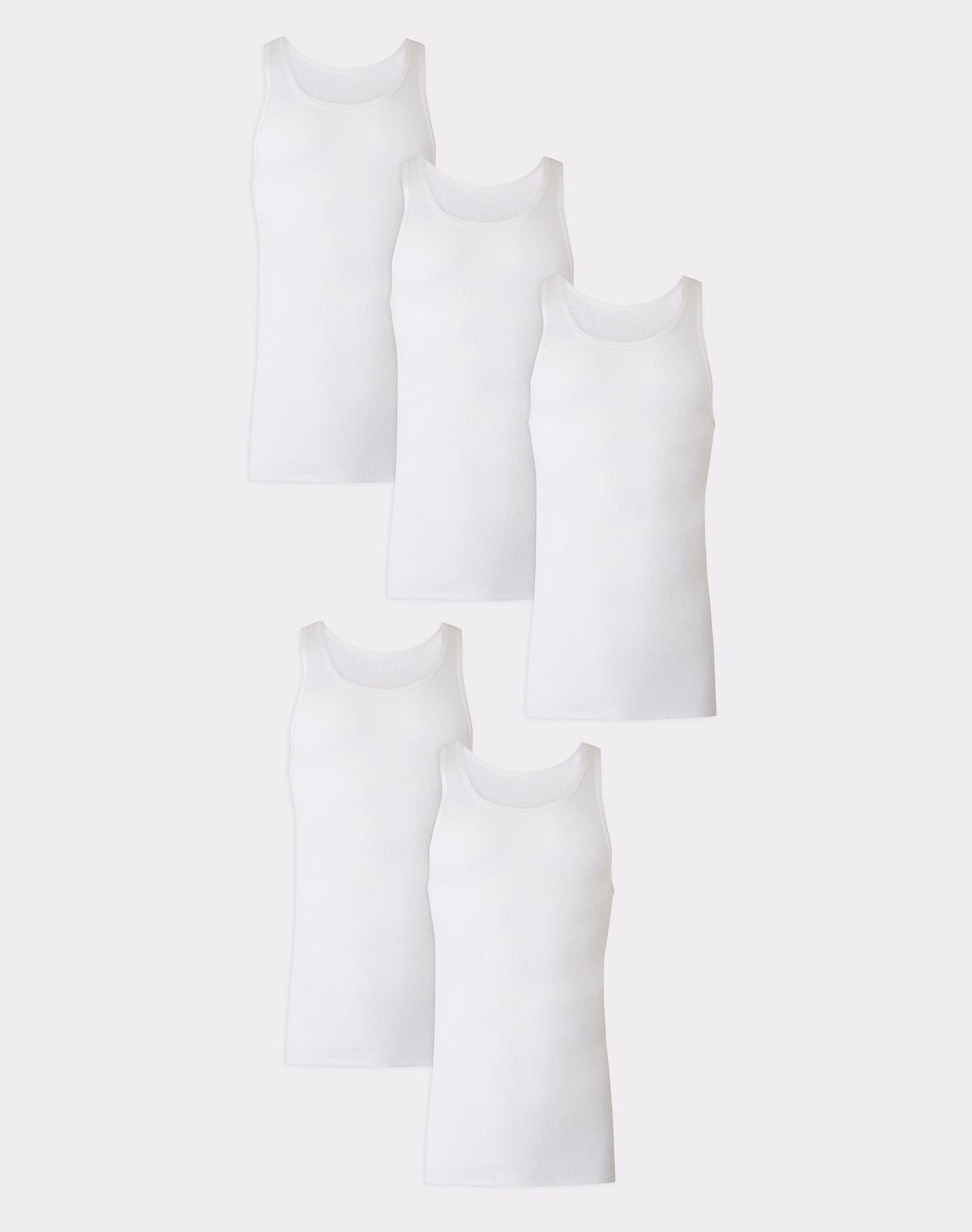Hanes Ultimate® Tall Man Cool Comfort® White Tank Top 5-Pack (as1, Alpha, x_l, Regular, Tall)