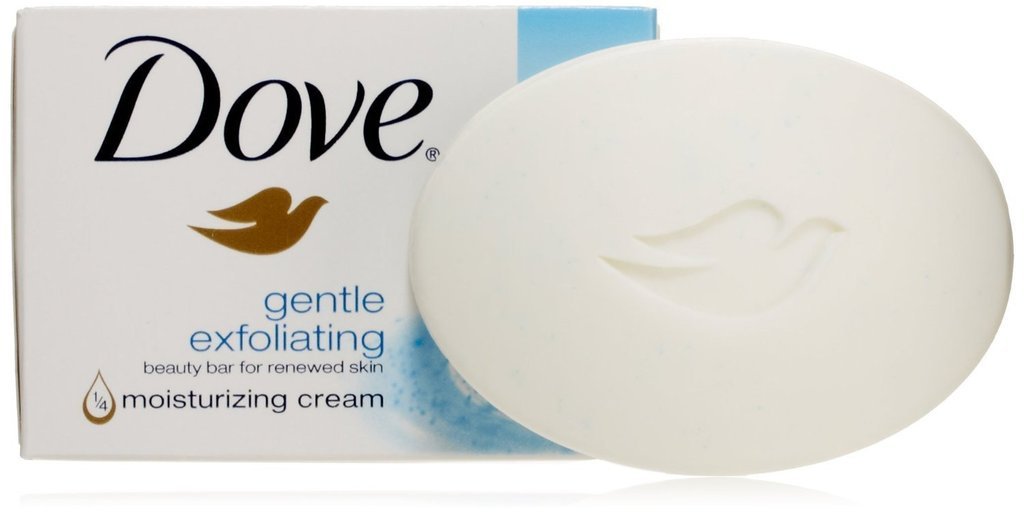 (PACK OF 24 BARS) Dove Beauty Soap Bar: GENTLE EXFOLIATING. Removes Dead Skin & Leaves You with a Fresh Radiant Glow! 25% MOISTURIZING LOTION! Great for Hands, Face & Body! (24 Bars, 3.5oz Each Bar)