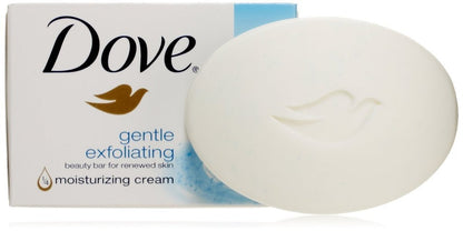 (PACK OF 24 BARS) Dove Beauty Soap Bar: GENTLE EXFOLIATING. Removes Dead Skin & Leaves You with a Fresh Radiant Glow! 25% MOISTURIZING LOTION! Great for Hands, Face & Body! (24 Bars, 3.5oz Each Bar)