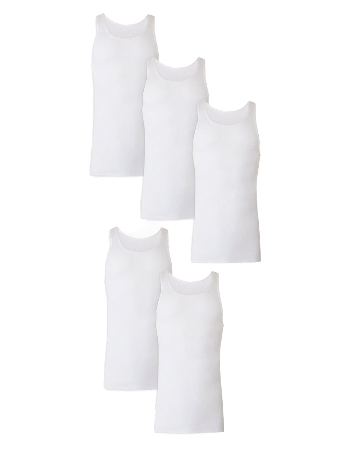 Hanes Ultimate® Tall Man Cool Comfort® White Tank Top 5-Pack (as1, Alpha, x_l, Regular, Tall)