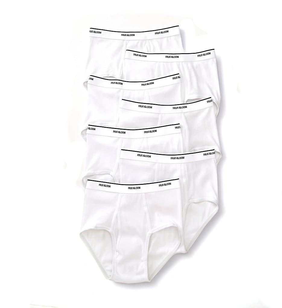 Fruit of the Loom mens Basic White Brief Multipack Underwear, White (8 Pack), XX-Large US