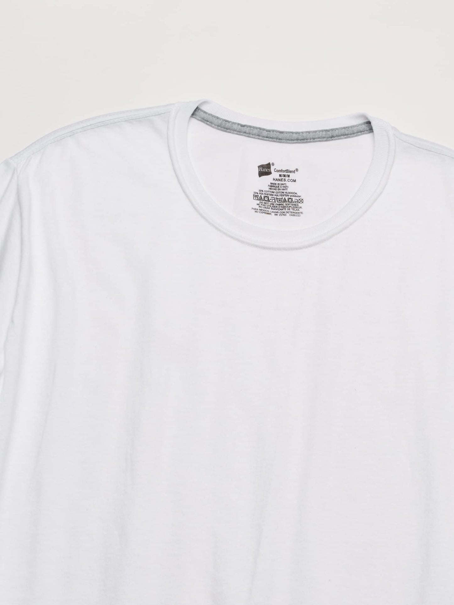 Hanes Ultimate Men's 4-Pack ComfortBlend Crew with FreshIQ, White, X-Large