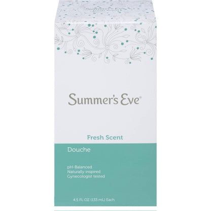(Pack of 4 Bottles) Summer's Eve Fresh Scent Douche Vinegar & Water, Feminine Wash, 4.5oz Bottles. PH Balanced, Naturally Inspired, & Gynecologist Tested (Pack of 4 Bottles, 4.5oz Each Bottle)