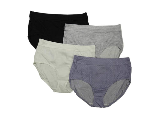 Bali Women 4-Pack Cotton Modal Ultra Soft Brief Panty Black M