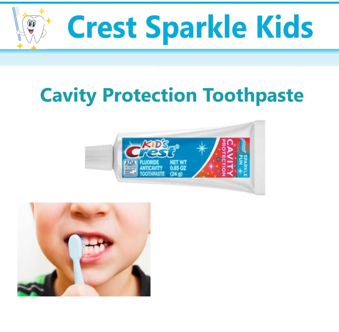 Crest Kid's Sparkle Fun Toothpaste Cavity Protection 2.7oz (3 Pack)