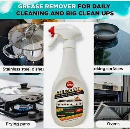 VeZee 16.9Fl Bagi Shumanit Cold Grease & Stain Spray for The immediate Removal of Stubborn and Burnt fats/Grease - Made in Israel: 1CT