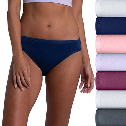 Women's Fruit of the Loom® Signature 100% Cotton 7-pack Bikini Panty Set