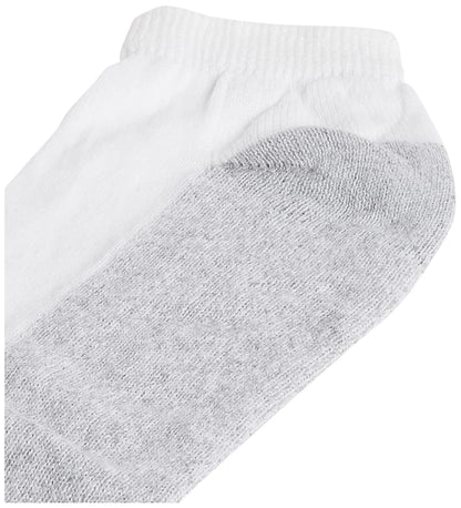 Hanes Men's Cushion Low Cut Socks, White, 10-13 (Shoe Size 6-12) (Pack of 6)