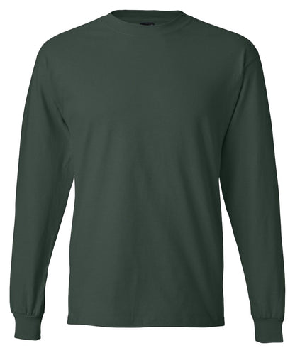 Hanes Adult Beefy-T Long-Sleeve T-Shirt, Stone Green, Large