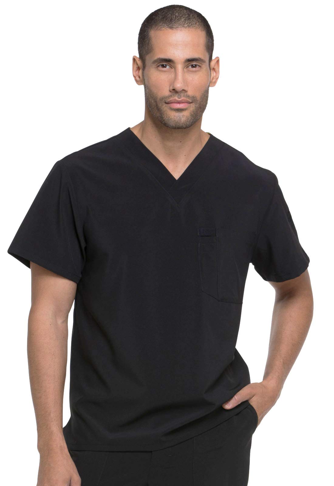 Dickies EDS Essentials Men Scrubs Top Tuckable V-Neck Plus Size DK635, 2XL, White