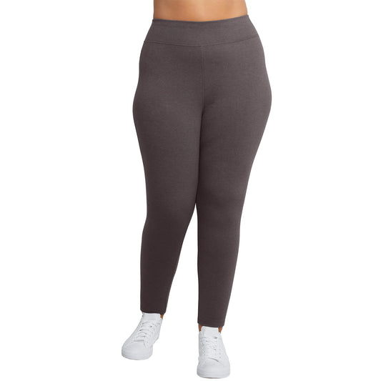 JUST MY SIZE womens Long Legging Pants, Charcoal Heather, 4X US