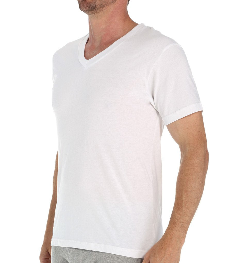 Munsingwear Cotton V-Neck T-Shirts - 3 Pack (MW52) XL/White