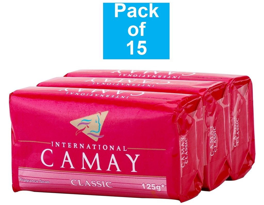 Camay Classic Softly Scented Bar Soap (Pack of 15) All-in-one exfoliating and moisturizing soap Leaves Skin Smooth & Radian! Great for Hands, Face & Body! (15 Bars, 4.4oz Each Bar)
