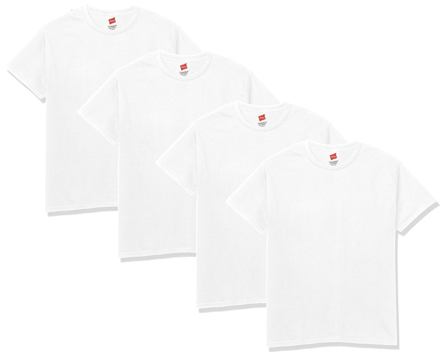 Hanes Men's ComfortSoft T-Shirt (Pack of 4) (White, XXXXXX-Large)