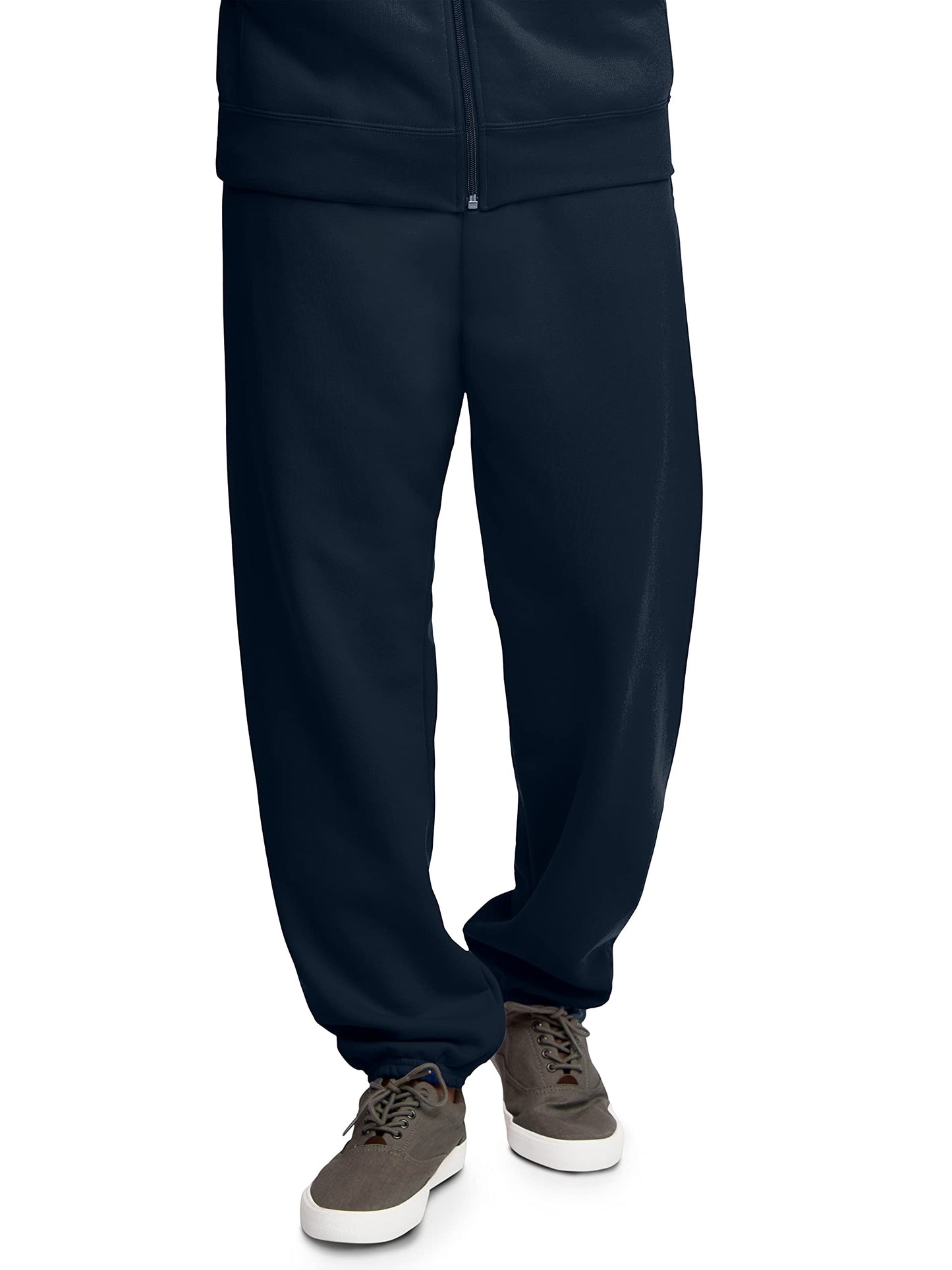 Fruit of the Loom Men's Eversoft Fleece Elastic Bottom Sweatpants with Pockets, Relaxed Fit, Moisture Wicking, Breathable, 12 Pack-Grey Heather, 4X-Large