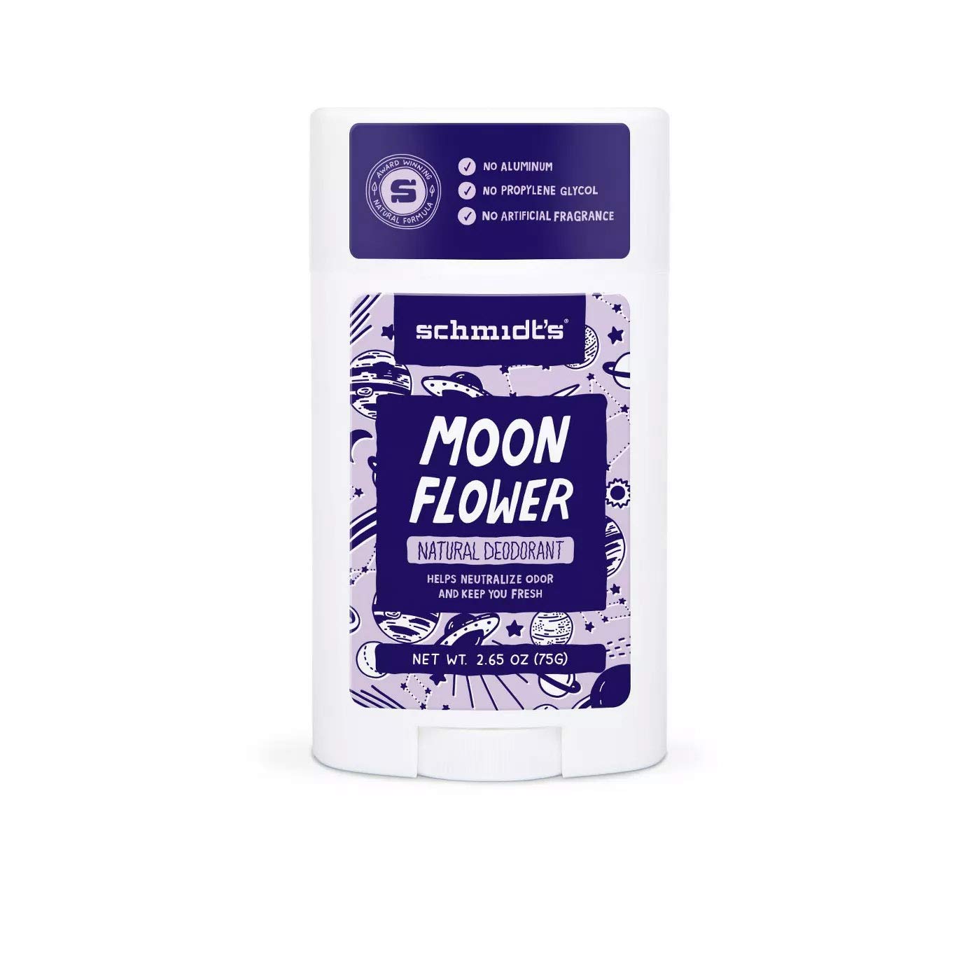 Schmidt's Moon Flower Natural Deodorant Stick 2.65 Ounce (2 Pack)