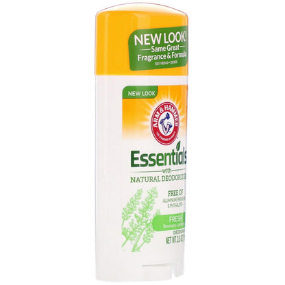 Arm & Hammer Essentials Natural Deodorant, Fresh, 2.5 Oz (Pack of 6)