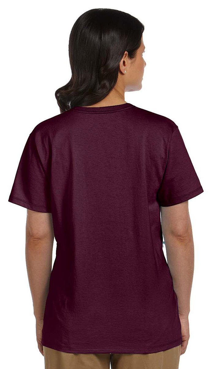 Hanes Relaxed Fit Women's ComfortSoft® V-neck T-Shirt Size:Medium Color:Deep Red