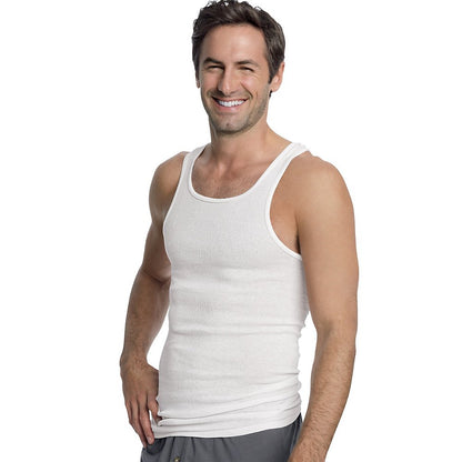 Hanes Men’s 9Pack White A-Shirts Tagless Undershirts Tanks Tank Tops L
