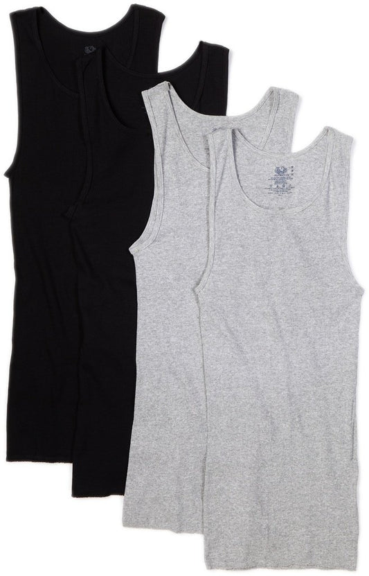 Fruit of the Loom Athletic Shirt - Assorted, 3 pk-Gray/Black-Large