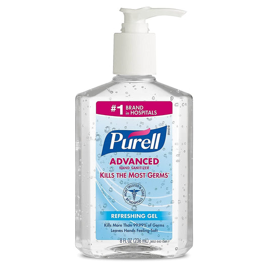 Advanced Hand Sanitizer Gel, Original, 8-oz. Pump