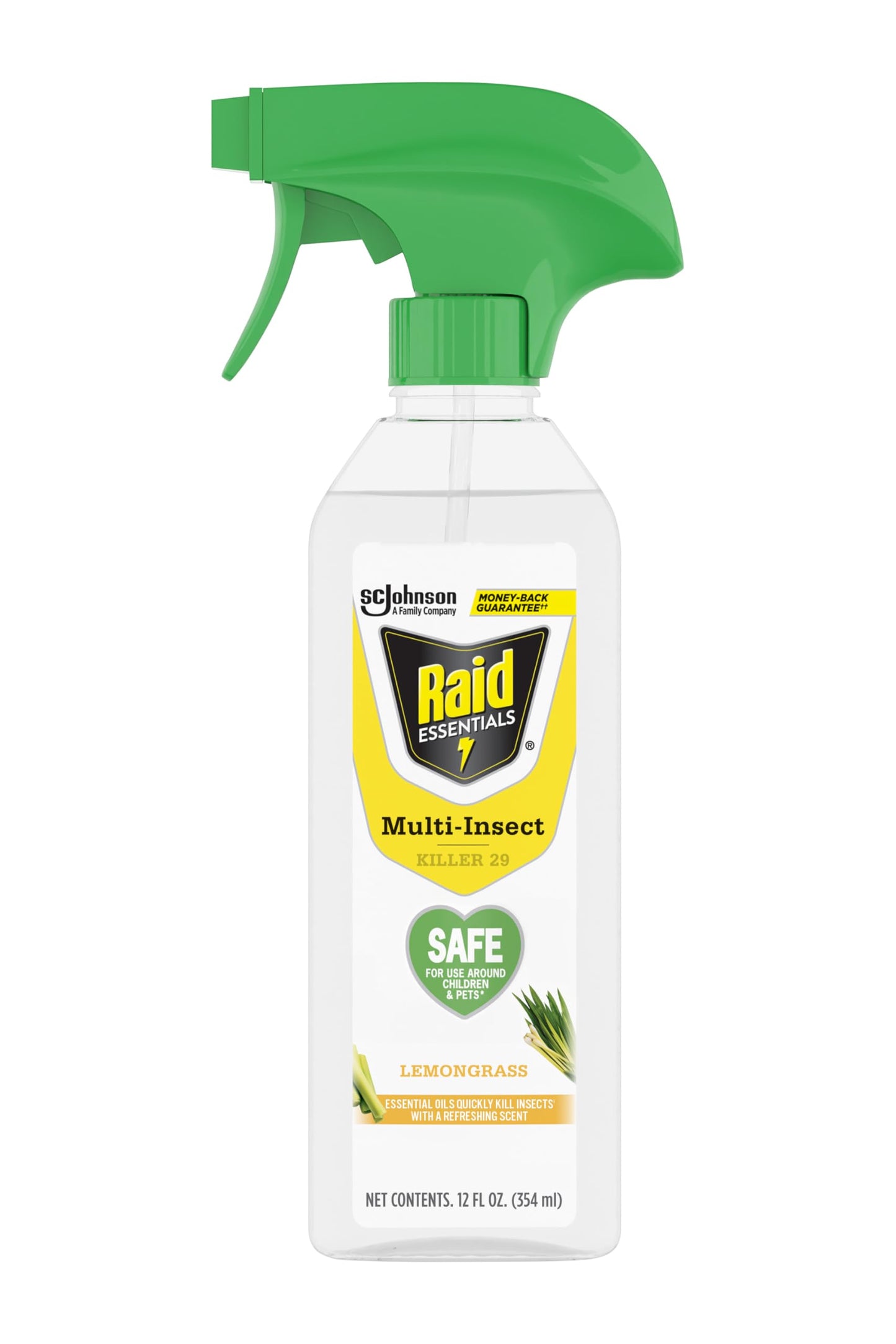 Raid Essentials Multi-Insect Killer Spray Bottle, Child & Pet Safe, for Indoor Use, 12 oz