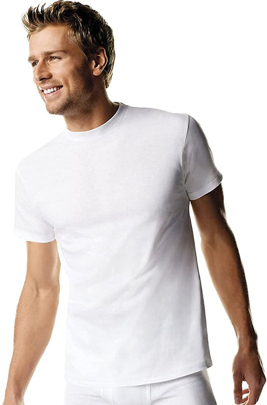 Hanes Men`s White Tagless ComfortSoft Crewneck Undershirt, White, M