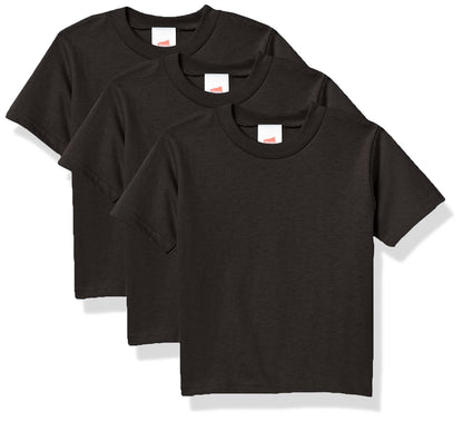 Hanes Toddler Boys' Essentials Short Sleeve T-shirt Value Pack (3-pack), Pale Pink, 4T