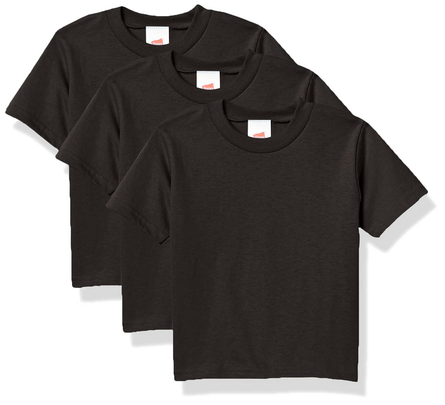 Hanes Toddler Boys' Essentials Short Sleeve T-shirt Value Pack (3-pack), Pale Pink, 4T