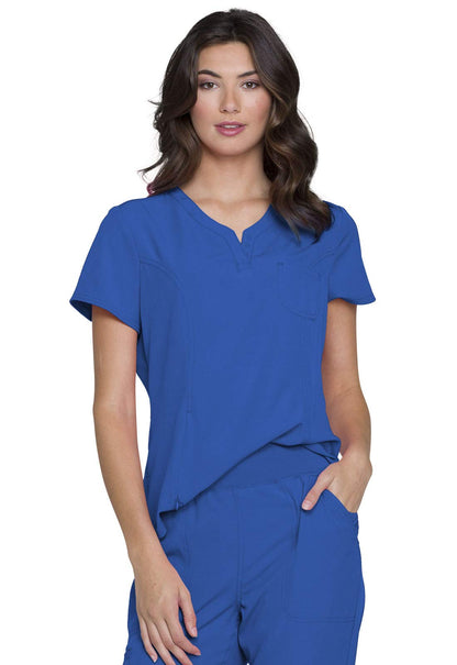 HeartSoul Tuckable V-Neck Medical Scrubs for Women, Performance Fabric HS710, XL, Wine