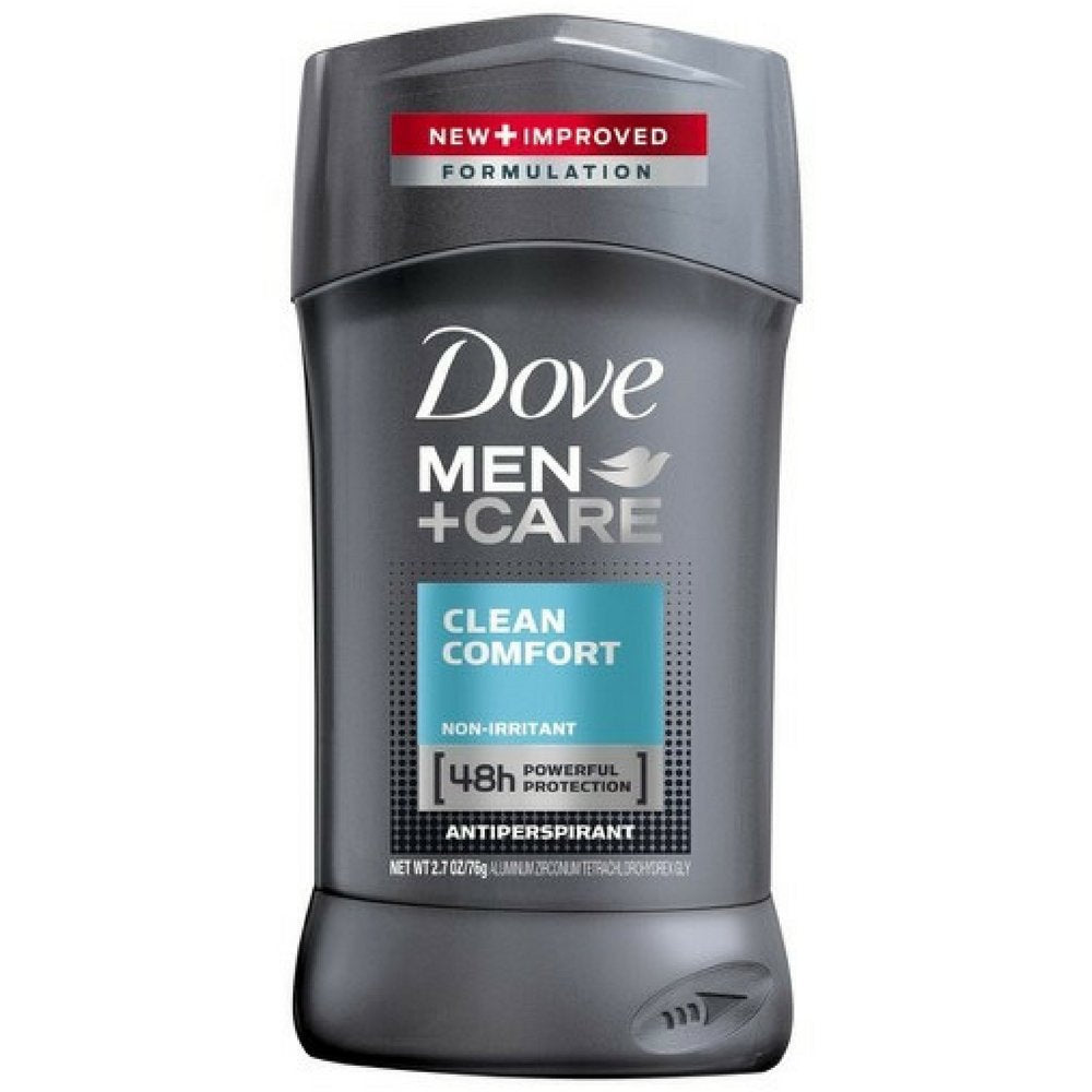 Dove Men+Care Antiperspirant Deodorant Stick Clean Comfort 2.7 oz (Pack of 8)