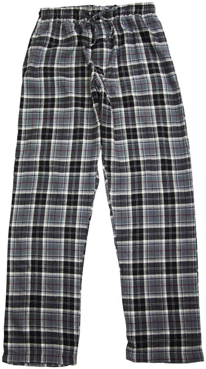 Hanes Men's Plaid Flannel Lounge Sleep Pant, Black, Grey 41521-Medium-FBA