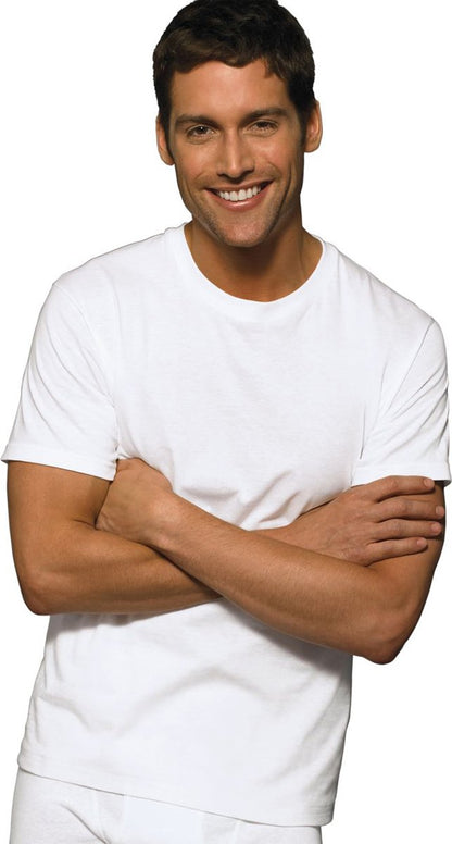 Hanes Ultimate mens Control Crew Neck - Multiple Packs Available undershirts, White 7 Pack, X-Large US