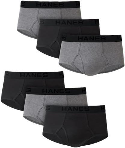 Hanes Ultimate Men's 6-Pack Classics Full-Cut Brief, Assorted, X-Large