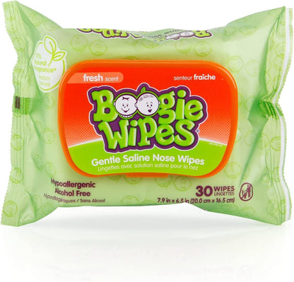 Boogie Wipes Gentle Saline Wipes - Fresh Scent - 30 ct