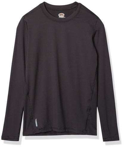 Duofold Boys' Big Flex Weight Thermal Shirt, Black, Large